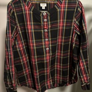 J. Crew Plaid Blouse